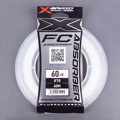  YGK X-Braid FC Absorber  60 Fluorocarbon Leader #20, 0.740, 70lb, 31.7 -  -   