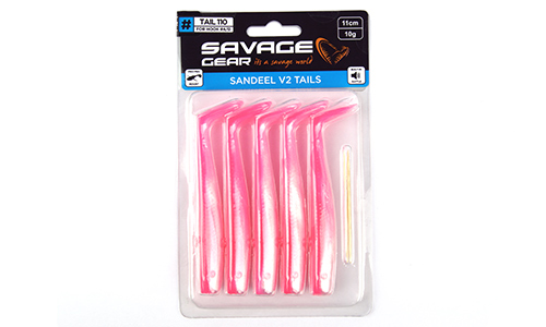   Savage Gear Sandeel V2 Tail 110 Pink Pearl Silver, 11, 10, .5, .72547 -  -    2