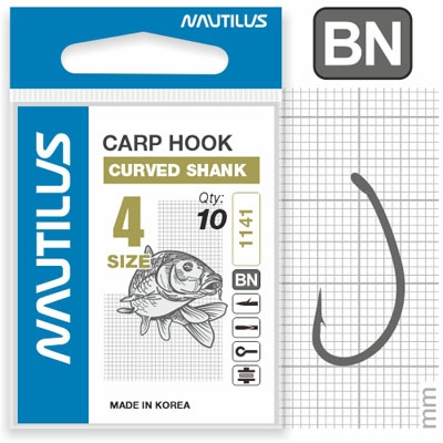  Nautilus Carp Curved Shank 1141BN   4 -  -   