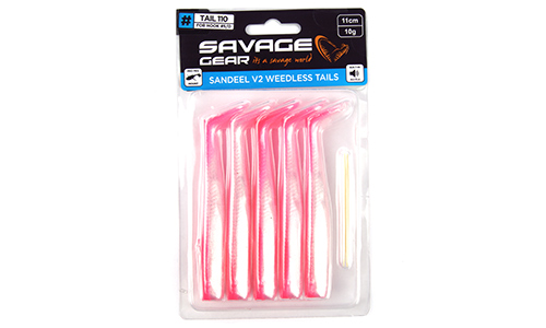   Savage Gear Sandeel V2 WL Tail 110 Pink Pearl Silver, 11, 10, .5, .72571 -  -    2