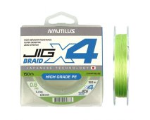Шнур Nautilus X4 Jig Braid Chartreuse d-0.14мм 9.1кг 1,2PE 150м - оптовый интернет-магазин рыболовных товаров Пиранья