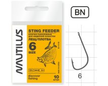 Крючок Nautilus Sting Feeder Лещ/плотва S-1119BN № 6 - оптовый интернет-магазин рыболовных товаров Пиранья