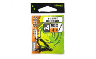  HITFISH Carp Series A-11 Quick Lock Swivels      # 4 MBL -  -    -  1