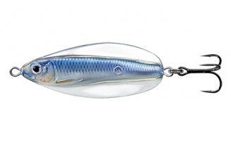 Блесна колеблющаяся LIVETARGET Erratic Shiner Spoon 50SS-201 Silver/Blue, 50мм, 7г - оптовый интернет-магазин рыболовных товаров Пиранья - превью