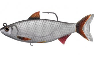 Мягкая приманка LIVETARGET Roach Swimbait 200S-202 Silver/Black, 200мм, 142г - оптовый интернет-магазин рыболовных товаров Пиранья - превью