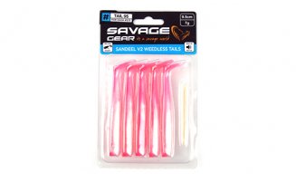 Мягкая приманка Savage Gear Sandeel V2 WL Tail 95 Pink Pearl Silver, 9.5см, 7г, уп.5шт, арт.72565 - оптовый интернет-магазин рыболовных товаров Пиранья - превью 2