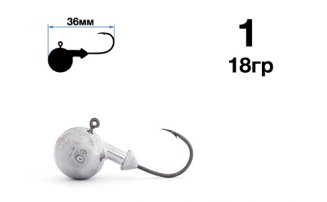 Джигер Nautilus Magnet Sphere MSJ402 hook №1 18гр - оптовый интернет-магазин рыболовных товаров Пиранья - превью