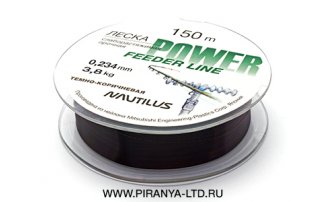 Леска Nautilus Power Feeder 300m d-0.148мм 1,6кг Dark Brown* - оптовый интернет-магазин рыболовных товаров Пиранья - превью