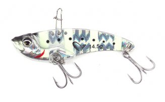Блесна-цикада Savage Gear Vib Blade SW 45 Fast Sinking Zebra Glow, 4.5см, 8.5г, быстро тонущий, арт.73577 - оптовый интернет-магазин рыболовных товаров Пиранья - превью 1