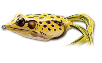 Мягкая приманка LIVETARGET Hollow Body Frog  65F-501 Yellow/Black, 65 мм, 21г, плавающая, поверхностная - оптовый интернет-магазин рыболовных товаров Пиранья - превью