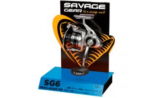 Стенд настольный для катушки Savage Gear SG Salt Counter Display, арт.77508(74695) - оптовый интернет-магазин рыболовных товаров Пиранья - превью 1