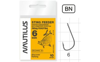 Крючок Nautilus Sting Feeder Лещ/плотва S-1119BN № 6 - оптовый интернет-магазин рыболовных товаров Пиранья - превью