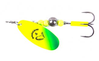Блесна вращающаяся Savage Gear Caviar Spinner #2 Sinking Fluo Yellow Chartreuse, 6г, арт.42310 - оптовый интернет-магазин рыболовных товаров Пиранья - превью 2