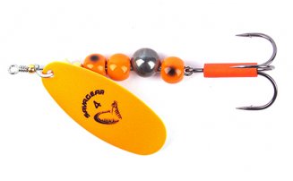 Блесна вращающаяся Savage Gear Caviar Spinner #4 Sinking Fluo Orange, 18г, арт.43628 - оптовый интернет-магазин рыболовных товаров Пиранья - превью 2