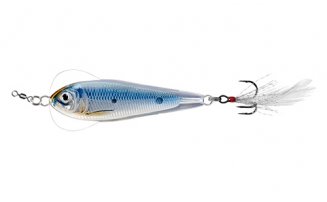Блесна колеблющаяся LIVETARGET Flutter Shad Jigging Spoon 50SS-201 Silver/Blue, 50мм, 11г - оптовый интернет-магазин рыболовных товаров Пиранья - превью