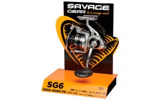 Стенд настольный для катушки Savage Gear SG Reel Counter Display, арт.74698(74668) - оптовый интернет-магазин рыболовных товаров Пиранья - превью 1