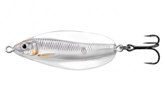 Блесна колеблющаяся LIVETARGET Erratic Shiner Spoon 55SS-134 Silver/Pearl, 55мм, 11г - оптовый интернет-магазин рыболовных товаров Пиранья - превью