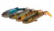 Мягкая приманка Savage Gear Craft Cannibal Paddletail 105 Clear Water Mix, 10.5см, 12гр,  уп.4шт, арт.71831 - оптовый интернет-магазин рыболовных товаров Пиранья - thumb