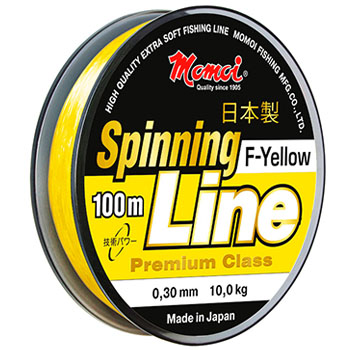 Леска Momoi Spinning Line F-Yellow 0.35мм 14.0кг 100м флуоресцентная - оптовый интернет-магазин рыболовных товаров Пиранья