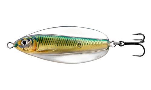 Блесна колеблющаяся LIVETARGET Erratic Shiner Spoon 50SS-204 Gold/Green, 50мм, 7г - оптовый интернет-магазин рыболовных товаров Пиранья