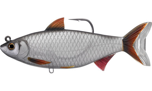 Мягкая приманка LIVETARGET Roach Swimbait 200S-202 Silver/Black, 200мм, 142г - оптовый интернет-магазин рыболовных товаров Пиранья