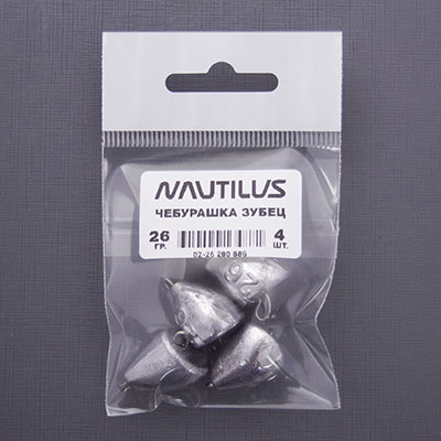 Грузило Nautilus Чебурашка Зубец 26гр (уп.4шт) - оптовый интернет-магазин рыболовных товаров Пиранья