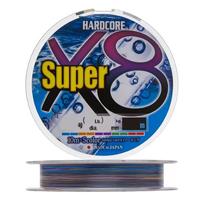  Duel PE Hardcore Super X8 200m 5Color 1.5 13.5kg -  -   