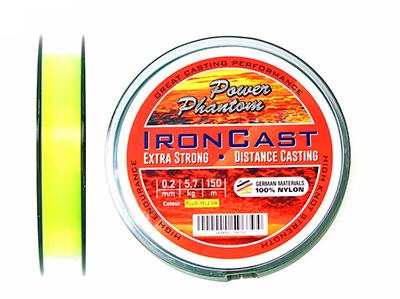 Леска Power Phantom IronCast 0.16мм 3,5кг 150м Fluo - оптовый интернет-магазин рыболовных товаров Пиранья