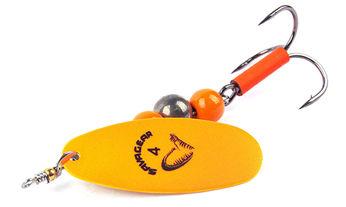 Блесна вращающаяся Savage Gear Caviar Spinner #4 Sinking Fluo Orange, 14г, арт.42315 - оптовый интернет-магазин рыболовных товаров Пиранья