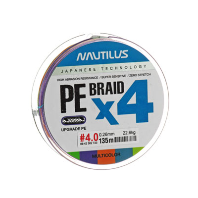 ���� Nautilus Braid X4 Multicolour d-0.20 15.7�� 2.5PE 135� - ������� ��������-������� ���������� ������� ������� 2