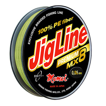 Шнур Momoi JigLine Premium MX8 0.16мм 13,0кг 100м хаки - оптовый интернет-магазин рыболовных товаров Пиранья