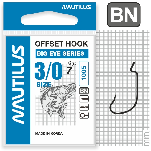   Nautilus Offset Big Eye Series Worm 1005 3/0 -  -   