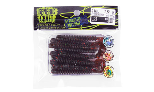   Generic Craft G-tail 2,5in, 6,5, .106, .10, . 274375 -  -    1
