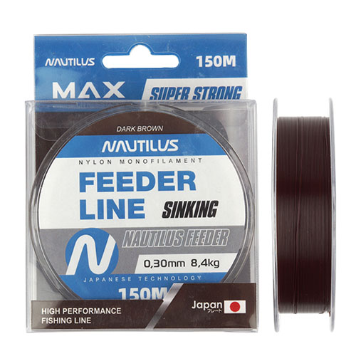 ����� �������� Nautilus Feeder sinking 0,33��.,9,7��, 150�.dark brown NEW - ������� ��������-������� ���������� ������� �������