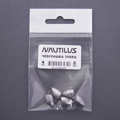 Грузило Nautilus Чебурашка Зубец  4гр (уп.5шт) - оптовый интернет-магазин рыболовных товаров Пиранья