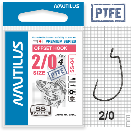   Nautilus Offset Super Slide Series Worm SS-04PTFE 2/0 -  -   