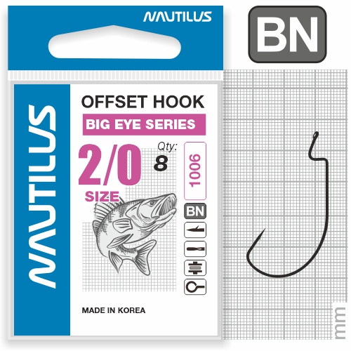   Nautilus Offset Big Eye Series Worm 1006 2/0 -  -   