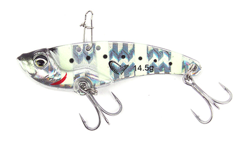 Блесна-цикада Savage Gear Vib Blade SW 45 Fast Sinking Zebra Glow, 4.5см, 8.5г, быстро тонущий, арт.73577 - оптовый интернет-магазин рыболовных товаров Пиранья 1