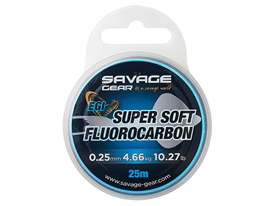 Леска Savage Gear Super Soft Fluorocarbon Egi Pink, 25м, 0.25мм, 4.66кг, 10.27lb, светло-розовый, арт.74481 - оптовый интернет-магазин рыболовных товаров Пиранья