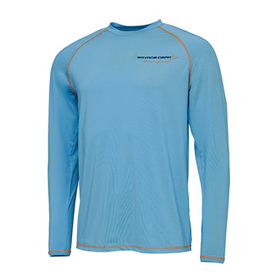 Футболка Savage Gear Aqua UV Tee Long Sleeve Bonnie Blue T-Shirt, длинный рукав, р.M, арт.73660 - оптовый интернет-магазин рыболовных товаров Пиранья