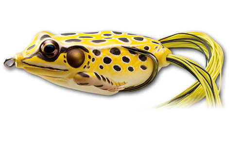 Мягкая приманка LIVETARGET Hollow Body Frog  65F-501 Yellow/Black, 65 мм, 21г, плавающая, поверхностная - оптовый интернет-магазин рыболовных товаров Пиранья