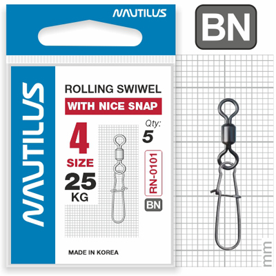  Nautilus   Rolling Swivel 0101 with Nice Snap size # 4  25 -  -   