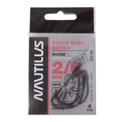   Nautilus Offset Super Slide Series Worm SS-04PTFE 2/0 -  -    2