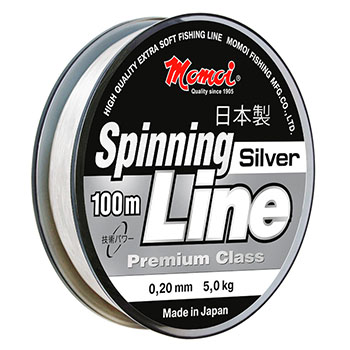 Леска Momoi Spinning Line Silver 0.25мм 7.0кг 100м серебряная - оптовый интернет-магазин рыболовных товаров Пиранья