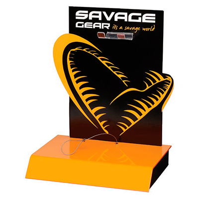 Стенд настольный для катушки Savage Gear SG Reel Counter Display, арт.74698(74668) - оптовый интернет-магазин рыболовных товаров Пиранья
