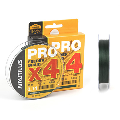 ���� Nautilus Pro Feeder Braid Dark Green d-0.14 6.8�� 15lb 150� - ������� ��������-������� ���������� ������� �������