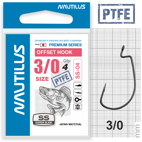   Nautilus Offset Super Slide Series Worm SS-04PTFE 3/0 -  -   