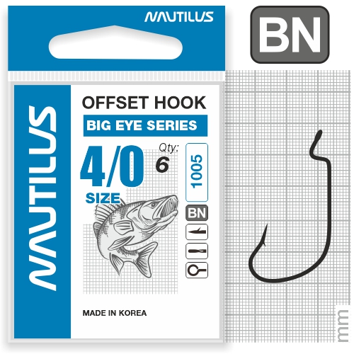   Nautilus Offset Big Eye Series Worm 1005 4/0 -  -   