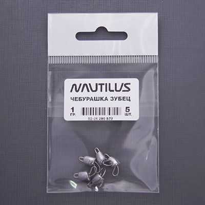 Грузило Nautilus Чебурашка Зубец  1гр (уп.5шт) - оптовый интернет-магазин рыболовных товаров Пиранья