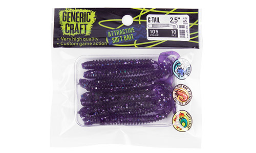   Generic Craft G-tail 2,5in, 6,5, .105, .10, . 274374 -  -    1